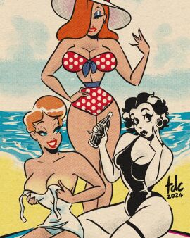 3girls ass betty_boop betty_boop_(series) big_ass big_breasts black_and_white breasts bust busty cartoony chest crossover curvaceous curvy curvy_figure digital_drawing_(artwork) digital_media_(artwork) disney female female_focus hair_over_one_eye hips hourglass_figure huge_ass huge_breasts huge_butt huge_thighs human jessica_rabbit large_ass large_breasts legs light-skinned_female light_skin mature mature_female metro-goldwyn-mayer monochrome pale_skin red_hair red_hot_riding_hood red_lipstick rubberhose thedarkcartoon thick thick_hips thick_legs thick_thighs thighs toon toony top_heavy touchstone upper_body voluptuous voluptuous_female waist who_framed_roger_rabbit wide_hips