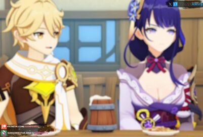 1girl1boy aether_(genshin_impact) ai_generated audio blonde_hair female genshin_impact hoyoverse juanpiamvs mihoyo moan moaning naked nude patreon patreon_username penetration purple_hair raiden_shogun sex sfx subscribestar subscribestar_username tagme tavern video video_game_character video_game_franchise video_games watermark