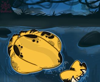 algae anthro ass big_ass big_butt birthmark bodily_fluids detailed_background digital_media_(artwork) dive eel feet female fish floating flower hi_res huge_ass huge_butt marine markings monster nude open_mouth partially_submerged plant presenting relaxing solo swamp swimming tail thick_thighs uulitch water water_lily watermark wide_hips ziria