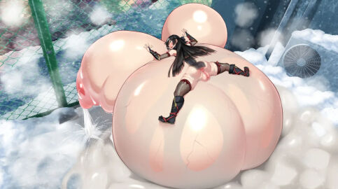 1girls belly_bigger_than_body belly_expansion belly_inflation big_belly big_breasts breasts cumflation excessive_cum female huge_belly hyper_belly hyper_breasts hyper_genitalia hyper_pussy immobile immobilized inflation kawahagitei kota_shinobu lactating lactating_nipples lactation lying_down lying_on_belly lying_on_stomach passed_out pussy snow tagme