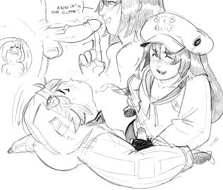 1boy 1girls 2d androgynous artist_request average_sized_penis blush bridget closed_eyes clothed_female couple crossdressing cum cute dialogue duo ejaculation embarrassed female femboy femboy_on_female femboysub feminine_male fingerless_gloves flustered glans glans_stimulation gloved_handjob gloves guilty_gear guilty_gear_strive habit handjob happy happy_sex hat head_tilt hung_femboy jacket long_hair looking_pleasured male may_(guilty_gear) monochrome multiple_views no_background nun's_habit open_jacket otoko_no_ko penis penis_out poking poking_penis precum seated sitting smile straight sweat sweater teenager touching_penis touching_tip wholsome