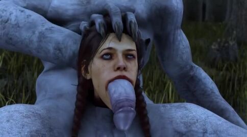ai_assisted dead_by_daylight gore guro meg_thomas neck_fucking puke skull_fucking tagme video