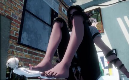 barefeet barefoot feet feet_focus feet_up foot_fetish foot_play footjob mmd stomp stomped stomping tagme video yennefer_of_vengerberg