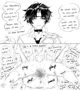 1boy 1cuntboy asaba_harumasa big_penis blush cuntboy gay intersex male male/male male_only mating_press moaning muscles muscular muscular_male penis pussy rough_sex trans_man transgender_male twink vagina vaginal_penetration wise_(zenless_zone_zero) yaoi yougei zenless_zone_zero