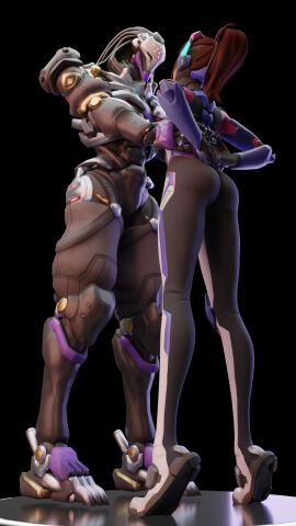 1boy 1girls 3d activision android asian asian_female ass big_breasts bigger_male blizzard_entertainment bottom_heavy breasts bust busty chest curvaceous curvy curvy_figure d.va d.va_(overwatch_2_suit) female female_focus hana_song hips hourglass_figure human korean korean_female large_breasts larger_male legalshotax3 legs light-skinned_female light_skin lips machine male mature mature_female mechanical nishikt omnic overwatch overwatch_2 ramattra robot robot_boy shorter_female slim_waist straight taller_male thick thick_legs thick_thighs thighs top_heavy voluptuous waist wide_hips