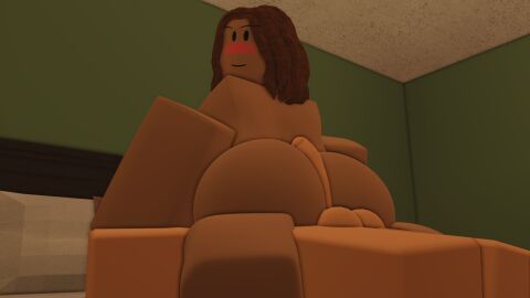 1boy 1girls 3d 3d_(artwork) ass assjob barefoot buttjob completely_nude female full_body idk_rr34 male naked naked_female nude nude_female outercourse penis penis_between_ass roblox robloxian sitting sitting_on_person