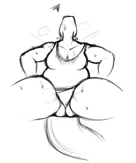 ass big_ass big_breasts breasts bubble_ass bubble_butt cleavage digitalpelican female huge_ass huge_breasts sasha_(digitalpelican) thick_thighs wide_hips