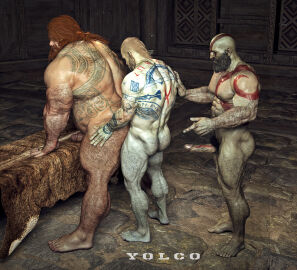 3boys 3d age_difference anal anal_sex ass bald bald_male baldur_(god_of_war) bara beard big_ass big_butt brother brothers completely_naked completely_nude facial_hair fat_ass fat_butt fat_male gay ginger ginger_hair god_of_war group_sex hairy hairy_ass hairy_chest hairy_legs hairy_male huge_ass huge_butt incest kratos large_ass large_butt long_hair male male/male male_only massive_ass massive_butt multiple_boys multiple_males muscles muscular muscular_arms muscular_ass muscular_male naked naked_male nude nude_male obese obese_male old_male older_male older_male_and_younger_male red_hair size_difference small_dom_big_sub small_top_big_bottom smaller_penetrating_bigger thick_ass thick_butt thick_thighs thor_(god_of_war) threesome yaoi yolco