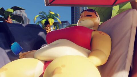 1girls animated anthro background beach belly big_breasts breast_expansion breasts expansion female female_focus female_only huge_breasts lactating lactation laying_down leaking_milk nipples nipples_visible_through_clothing no_sound popsicle robuttschei tagme tatiana_(robuttschei) thick_thighs thighs video