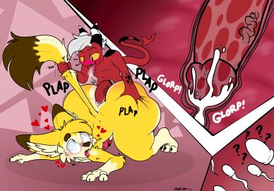 absurd_res anthro ass ass_up bent_over big_ass big_butt big_penis blush bodily_fluids canid canine cum cum_inside daniel_fang doggy_style duo ejaculation eyewear fangy_boyo femboy fennec_fox fox from_behind_position fucked_silly genital_fluids genitals glasses hi_res huge_ass huge_butt huge_cock humanoid hyper_ass imp internal male male/male mammal max_(itsjust_max) penis rough_sex sex tail tail_pull true_fox vein veiny_penis