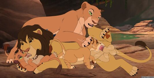 age_difference animal_genitalia anus backlash91 balls bodily_fluids brown_eyes conditional_dnp cub cum cum_in_mouth cum_inside detailed_background disney dripping facial_scar fan_character felid feline fellatio female feral forced_oral french_kissing genital_fluids genitals green_eyes group hi_res hypnosis jdtaylor jdtaylorwriter kissing lion male male/female mammal mind_control muzzle_fuck nala nala_(the_lion_king) older_on_younger open_mouth oral pantherine penile penis pussy raised_tail ringed_eyes saliva saliva_drip saliva_on_tongue scar screencap screencap_background sex sheath snout_fuck spread_legs spreading sucking tail text the_lion_king tongue tongue_out young young_female