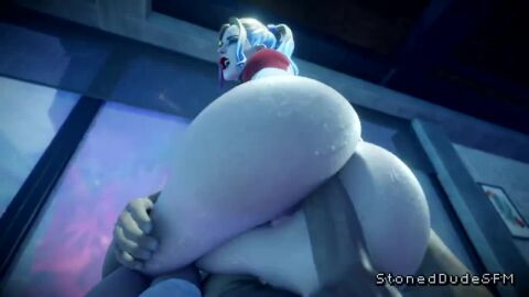 1boy 1girls anal anal_sex animated batman_(series) big_ass bubble_ass bubble_butt dc_comics harley_quinn harley_quinn_(suicide_squad) huge_ass huge_cock pawg sound stoneddude suicide_squad tagme video