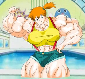 1girls abs biceps breasts extreme_muscles female female_only hyper hyper_muscles kasumi_(pokemon) matl misty_(pokemon) muscles muscular muscular_arms muscular_female muscular_legs muscular_thighs pecs pokemon solo