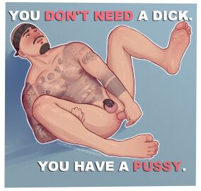 ahe_gao chastity_cage dildo dildo_in_ass erect_nipples faggot feet feet_up gay male male_only muscular nipples puffy_anus romainxxx submissive tattoo