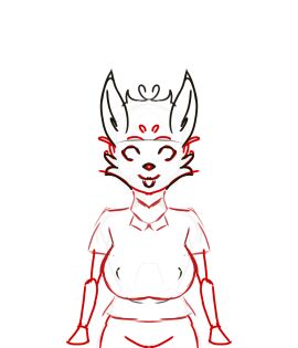 animated anthro big_breasts breasts cheek_tuft clothed clothing clothing_lift ears_down ears_up facial_tuft female female/female fluffy hi_res humanoid nipples pivoted_ears sagging_breasts solo tikos_grey tit_drop tuft