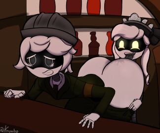 1boy 1girls anal ass big_ass big_butt blush boy_butt bubble_butt cyn_(murder_drones) female female_on_male female_rimming_male femboy glitch_productions kruabo large_ass male male_anilingus murder_drones n_(murder_drones) n_worker_drone rimjob rimming robot robot_boy robot_girl robot_humanoid straight tagme tongue tongue_out white_body worker_drone