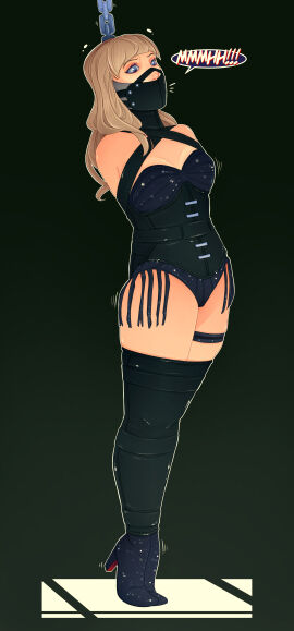 1girls armbinder arms_behind_back bondage bound celebrity chained clothed female female_only femsub gag gagged pgratedslasher restrained restrained_arms restrained_legs taylor_swift