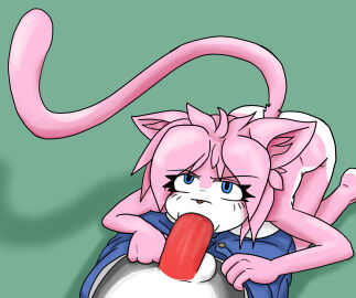 absurd_res aeris_(vg_cats) anthro ass balls blue_eyes clothed clothing clothing_pull countershade_butt countershade_face countershading damnpinkcat digital_media_(artwork) domestic_cat duo eyelashes felid feline felis fellatio female fur genitals grey_body grey_fur hi_res leo_(vg_cats) looking_at_viewer male male/female mammal markings multicolored_body multicolored_fur nude oral partially_clothed penile penis pink_body pink_fur raised_tail red_penis sex shoulder_length_hair simple_background tail two-tone_body two-tone_fur underwear underwear_down undressing undressing_another vg_cats whisker_markings whiskers white_body white_fur