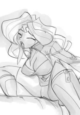 bigdad closed_eyes female my_little_pony sexy_pose sunset_shimmer