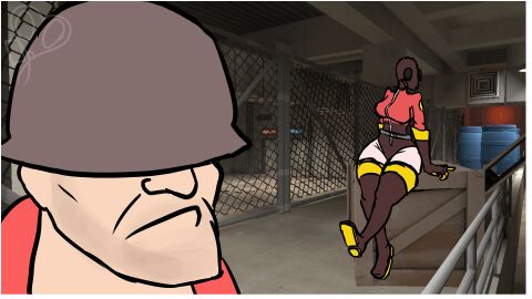 1boy 1girls 2d 2d_animation animated ass bare_thighs big_ass big_breasts blush breasts casual cock_warming dildo dildo_in_pussy dildo_penetration female fempyro gas_mask gloves hearts_around_head helmet in-game_background kicking_legs latex_suit male penis pink_dildo pussy pyro_(team_fortress_2) pyroslover red_clothing shocked_expression sitting_on_crate soldier_(team_fortress_2) staring_at_penis tagme team_fortress_2 thick_ass thick_thighs thigh_high_boots thigh_highs traumatized vaginal_object_insertion vaginal_penetration valve valve_(company) walking_away waving_hand