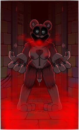 3_toes 4_fingers anthro anthro_on_anthro anthro_only arm_tuft aroused aureola balls bear black_sclera black_speech_bubble bobby_bearhug bodily_fluids breasts cheek_tuft claws countershade_torso countershading critters_(poppy_playtime) darli_buni digital_media_(artwork) dripping eyelashes facial_tuft feet fingers fur furry_only futanari genital_fluids genitals gloves_(marking) glowing glowing_eyes heart_eyes heart_symbol hi_res intersex leg_markings looking_at_viewer mammal markings multicolored_body nipples no_humans nude open_mouth pawpads paws penis pink_belly poppy_playtime poppy_playtime_(chapter_3) precum precum_drip puddle red_body red_fur red_skin red_smoke sex shoulder_tuft smile smiling_critters smoke socks_(marking) solo speech_bubble spread_arms stitch_(sewing) tagme text toes tuft zipper