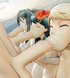 3boys 3d 3girls :>= ahe_gao balls bangs bare_arms bare_thighs beach blonde_hair blue_eyes blue_hair breasts closed_eyes cloud completely_nude cum dochaunt24 fellatio female female_focus fire_emblem flower green_eyes green_hair group_sex hair_between_eyes hair_flower hairpin kneeling kurono_kiria large_breasts light-skinned_female light-skinned_male light_skin lineup male medium_breasts medium_hair multiple_boys multiple_females multiple_girls multiple_hairpins multiple_males navel nintendo nude nude_female ocean oral orgy oribe_tsubasa outdoors pale-skinned_female pale_skin penis ponytail rolling_eyes sex short_hair small_breasts stomach teal_hair testicles thighs tokyo_mirage_sessions_#fe trio_focus uncensored yumizuru_eleonora