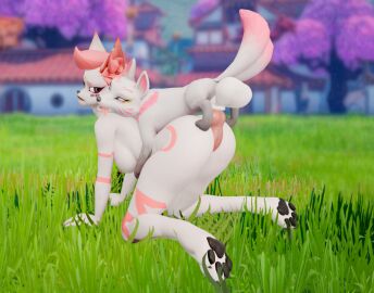 ahe_gao all_fours animal_genitalia animal_penis anthro anthro_on_feral ass balls big_balls big_penis black_nose black_pawpads breasts canid canine canine_genitalia canine_penis claws dellflops duo epic_games erection female female_penetrated feral feral_penetrating fortnite fox from_behind_position fur genitals golden_markings hair huge_balls huge_cock kimiko_(fortnite) kimiko_five-tails kitsune_(fortnite) knot looking_at_another looking_at_partner looking_pleasured male male/female male_penetrating male_penetrating_female mammal markings mounting mythological_creature mythology nipples nude open_mouth pawpads paws penetration penis pink_hair pink_markings pink_stripes sex size_difference small_dom_big_sub smaller_male stripes tail tongue tongue_out vaginal_penetration white_body white_fur zoophilia