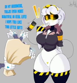 ! !! 4_fingers ass big_ass big_breasts big_butt blush blush_lines bottomless bottomless_female breasts coat coat_on_shoulders female glitch_productions glowing_eyes jacket kayl large_ass large_breasts murder_drones robot robot_girl robot_humanoid severed_arm severed_limb short_hair tagme tail thick thick_ass thick_thighs thighs v_(murder_drones) white_hair yellow_eyes zipper