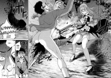 castration female gore guro maid_uniform male male/female manga monochrome penectomy penis satanophany severed_penis shotgun yamada_yoshinobu