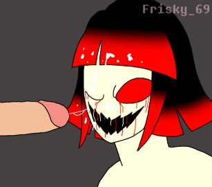 big_breasts black_hair breasts female pandora_(underfail) red_hair two-tone_hair underfail