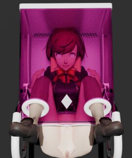 ahe_gao bondage kotone_shiomi persona persona_3 predicament_bondage school_uniform