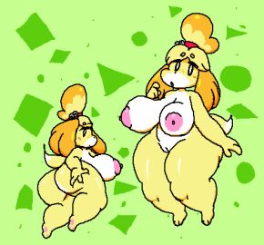 1girls animal_crossing anthro areolae ass barefoot breasts canid canine canis completely_nude domestic_dog doubutsu_no_mori female female_only full_body furry furry_only isabelle_(animal_crossing) naked naked_female nipples nude nude_female pants_juice pussy shizue_(doubutsu_no_mori) solo solo_female