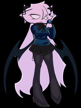 animated fnf fnf_mods friday_night_funkin friday_night_funkin_mod genderswap genderswap_(mtf) long_hair midfight_masses rule_63 selvena_(dokki.doodlez) selvena_swap_side wings