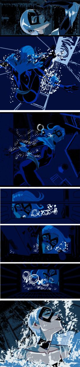 ass batnipsforever black_cat_(marvel) breasts felicia_hardy female lipstick marvel marvel_comics spider-man_(series) underwater