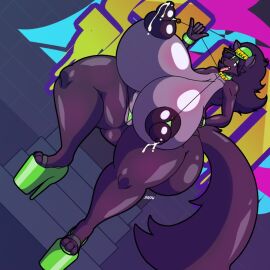 1girls 2020s 2023 2d 2d_(artwork) 3_toes 5_fingers alleyway anthro anthro_only areola areolae ass ass_visible_from_the_front big_ass bracelet bracelets breasts cleavage female female_focus female_only fluffy_tail fur furry furry_only hand_on_hip hi_res high_heels highres huge_ass hyper hyper_ass hyper_breasts jiqqy lactating lactation large_ass looking_at_viewer milk original original_character panties platform_heels red_eyes round_ass silvia_(jophoenix) slut_collar solo solo_female solo_focus string_bikini tail thick_tail tongue tongue_out