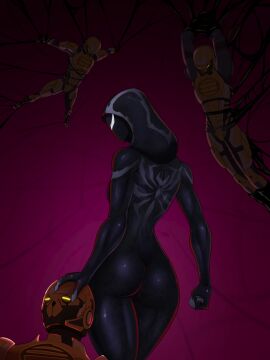 ass bodysuit female marvel marvel_comics mass_effect quarian she-venom spacemaxmarine spider-man_(series) tali'zorah_nar_rayya venom venom_(marvel)