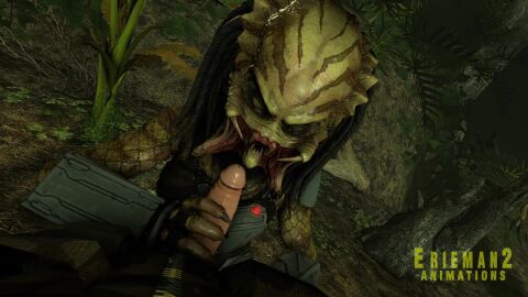 animated blowjob deepthroat dreadlocks erieman2 eye_contact female_yautja gagging_on_penis human_male interspecies monster monster_girl pov pov_eye_contact predator_(franchise) shorter_than_30_seconds sound tagme video yautja