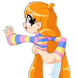 1girls ass female female_only happy jude_(thousandarms) original_character stripping thousandarms tits