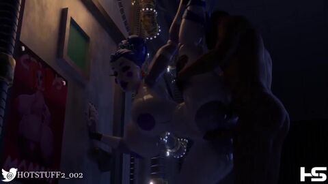 1boy 1girls 3d 3d_animation against_door against_wall animatronic animatronic_female ballora_(fnafsl) cum cum_in_pussy cum_inside doggy_style dumptruck_ass fat_ass five_nights_at_freddy's five_nights_at_freddy's:_sister_location from_behind from_behind_position hotstuff large_breasts leg_lift leg_up robot robot_girl sound straight tagme thick_thighs video