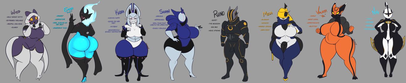 ass big_ass big_breasts breasts bubble_ass bubble_butt cleavage dewwydarts dewwydartz ember_(warframe) ember_heirloom_(warframe) female huge_ass huge_breasts khora_(warframe) mesa_(warframe) nyx_(warframe) rhino_(warframe) saryn_(warframe) simple_background thick_ass thick_thighs valkyr_(warframe) warframe wide_hips wisp_(warframe)