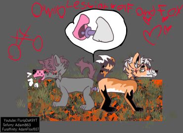 blush dildo double_dildo duo female female/female female_feral feral feral_on_feral fluripdak9yt furaffinity furaffinity_logo hi_res sex_toy youtuber