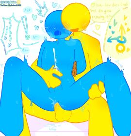 alan_becker animation_vs_minecraft animator_vs_animation blue_(avm) circle_head gay male non-human tagme toony yaoi yellow_(avm)