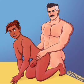 anal anal_sex animated blue_eyes daddy dilf doggy_style doggy_style_position doggy_style_sex doggystyle_position interracial interspecies invincible invincible_(tv_series) moustache nolan_grayson omni-man penis_in_ass rex_sloan rex_splode stivibiii tagme tan_skin thrusting_into_ass video viltrumite