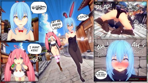 1boy 1femboy 1futa 3d bunnysuit femboy feminine_male feminization futa_on_male futadom futanari impregnation intersex male male_pregnancy milim_nava missionary_position mpreg mtf_transformation pregnancy pregnant pregnant_male rimuru_tempest ruinvs tensei_shitara_slime_datta_ken that_time_i_got_reincarnated_as_a_slime transformation trap unwanted_impregnation