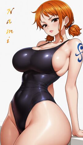 ai_generated clothing female female_only nami_(one_piece) one_piece swimsuit zabanili11