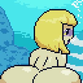 animated asphyxiation ass big_ass bubbles comic drowning jiggling_ass kirby_(series) macareunsfw no_sound pixel_animation pixel_art underwater zan_partizanne zxtomatofan