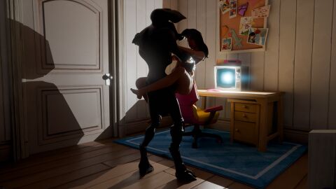 3d ass bedroom big_ass big_breasts big_butt bigger_male breasts demogorgon domination female fortnite held_up holding_head imminent_rape interspecies male monster monster_on_female nude nude_female penis pushing_away rape_face raped_by_monster resisting ruby_(fortnite) runeiteer scarred stranger_things suspended_in_midair thick_thighs wide_eyed worried
