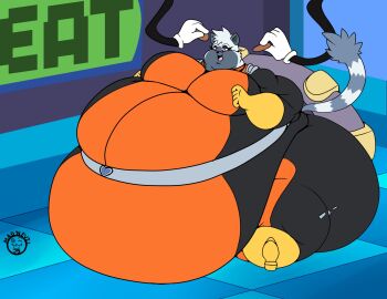 bbw big_breasts breasts female furry huge_breasts mad_n_evil overweight tagme tangle_the_lemur thick_thighs wide_hips