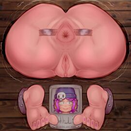 (handy) 1girls anus ass ass_focus big_anus bondage brawl_stars captured exposed_anus feet feet_through_wall female nude nude_female penny_(brawl_stars) pussy sfcompany1e_(artist) spread_anus stuck stuck_in_wall tape through_wall