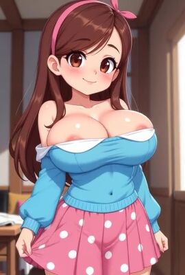 1girls ai ai_generated ai_generated_background ass beach big_ass big_booty big_breasts big_butt braces breasts breasts_out disney disney_channel female female_only flashing flashing_at_viewer flashing_breasts gigantic_breasts gravity_falls grok mabel_pines nipples seductive seductive_look seductive_smile tagme thick_thighs thighs thinfal video